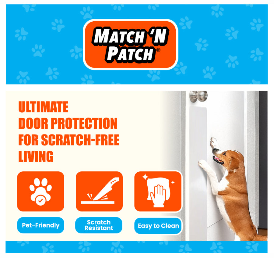 Scratch Patch Door Protector – 34.5 x 5.5 Inches, 2 Patches