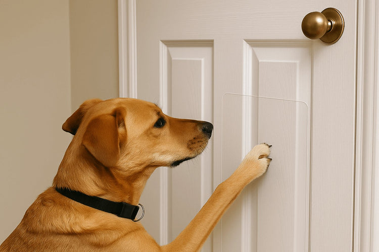 Dog scratching at door