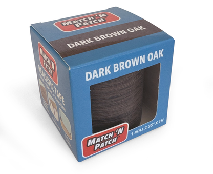 Dark Brown Oak Wood Print Repair Tape