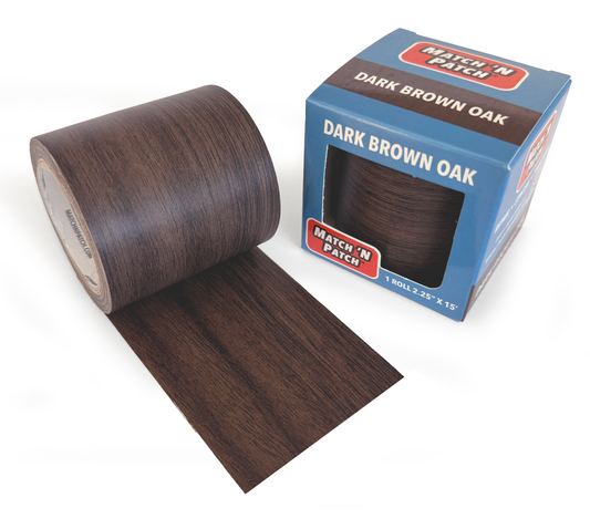 Dark Brown Oak Wood Print Repair Tape