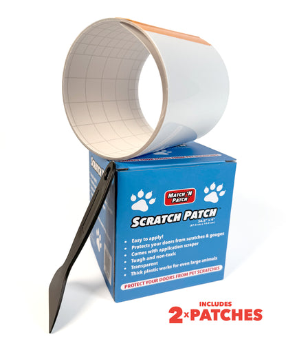 Scratch Patch Door Protector – 34.5 x 4 Inches, 2 Patches