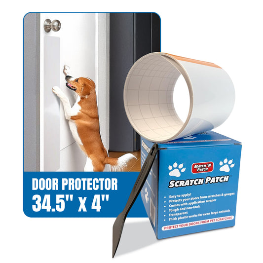 Scratch Patch Door Protector – 34.5 x 4 Inches, 2 Patches