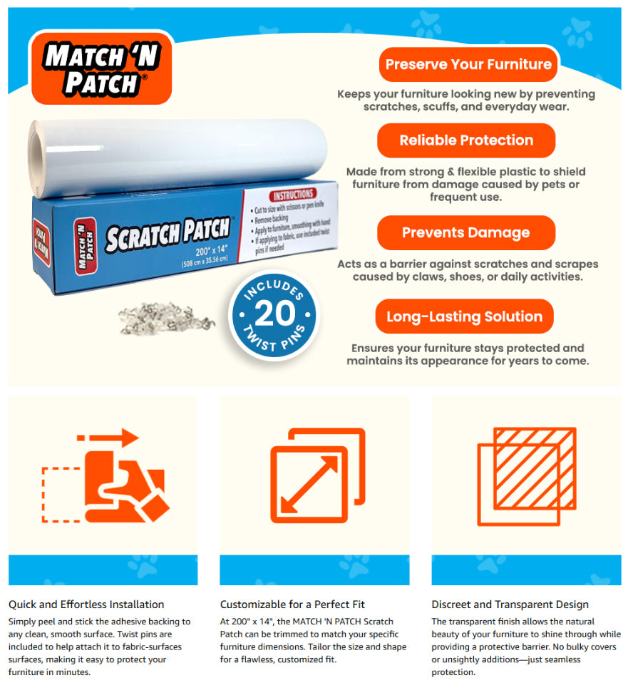 Scratch Patch Furniture Protector – 200 x 14 Inches