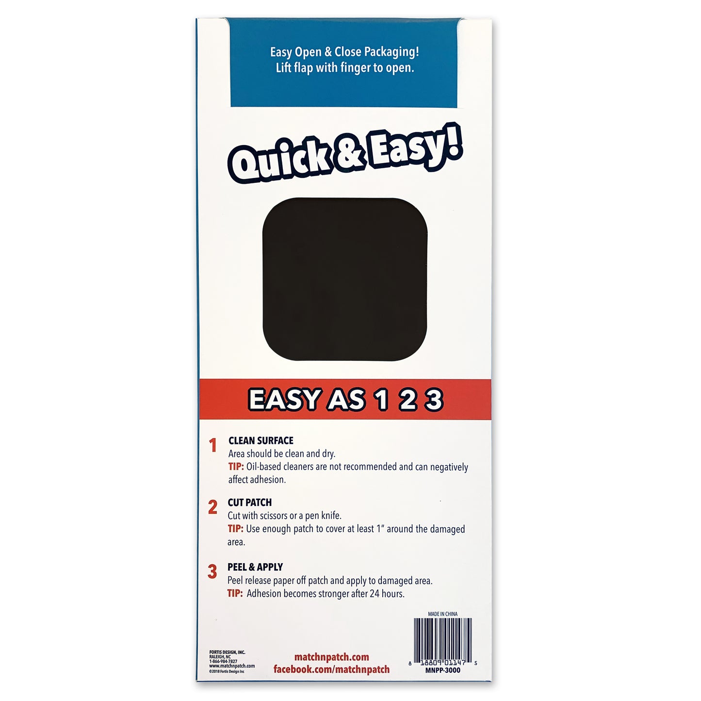 14 inch x 6 inch Self-Adhesive Leather Repair Patch, Black
