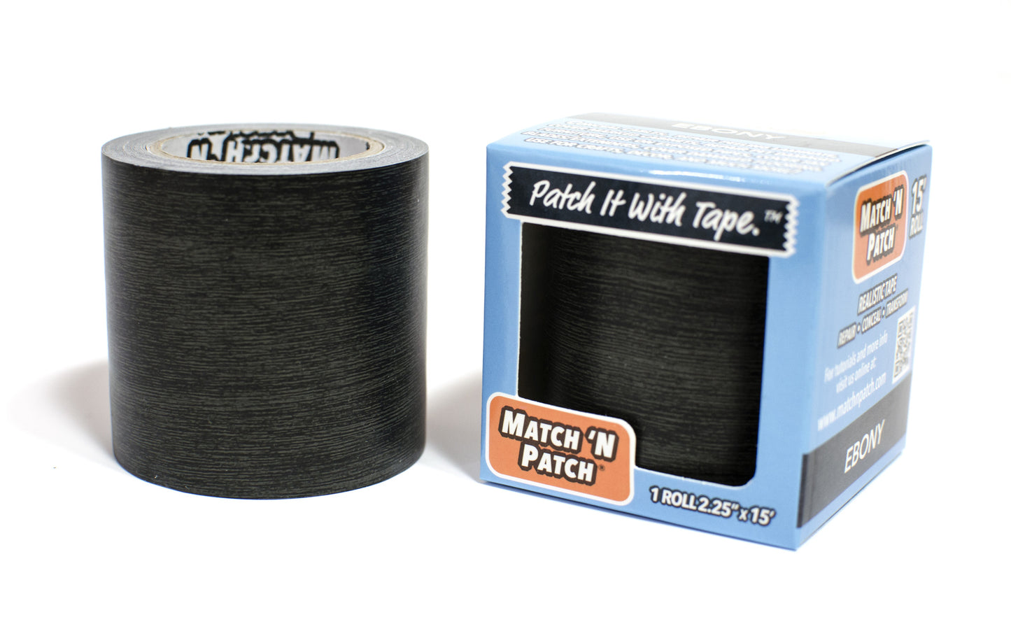  MATCH 'N PATCH Realistic Leather Repair Tape, Black, 2.25 inch  x 15 feet