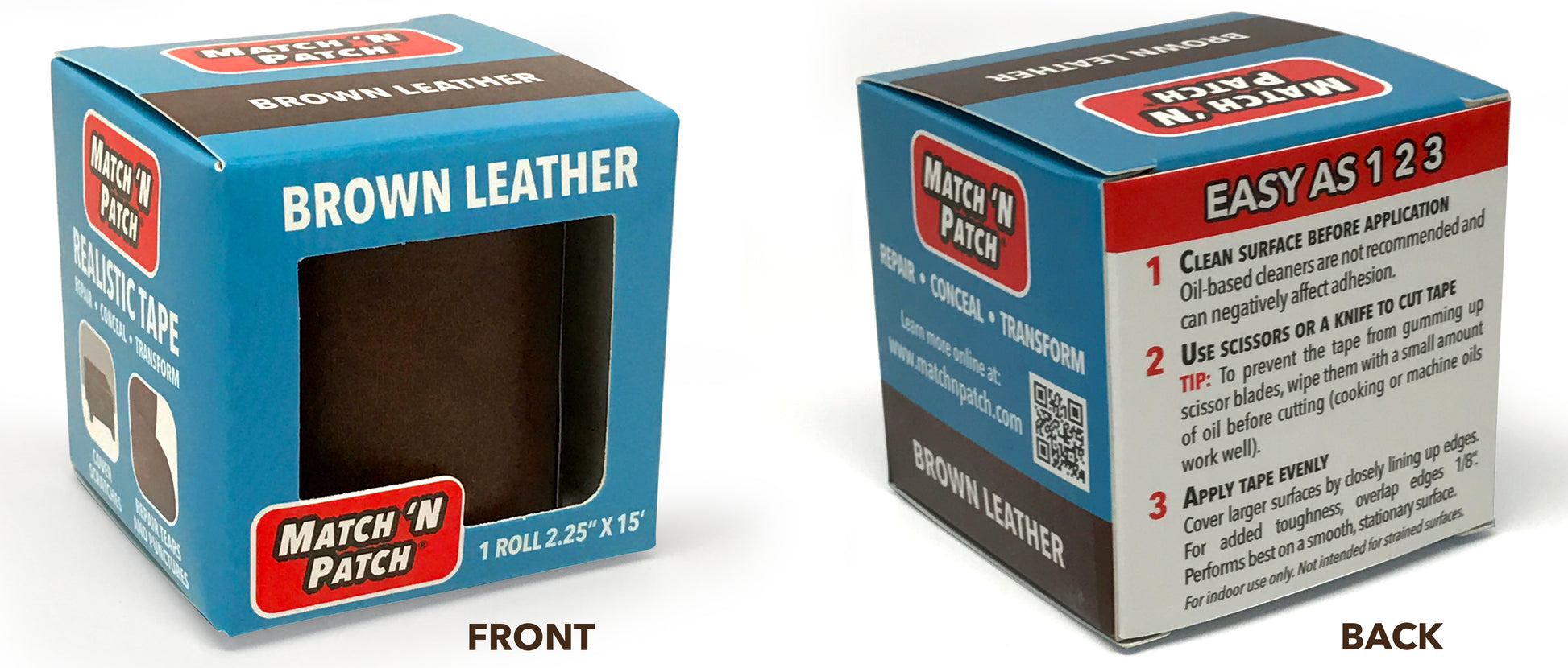 Match 'n Patch Realistic Brown Leather Repair Tape